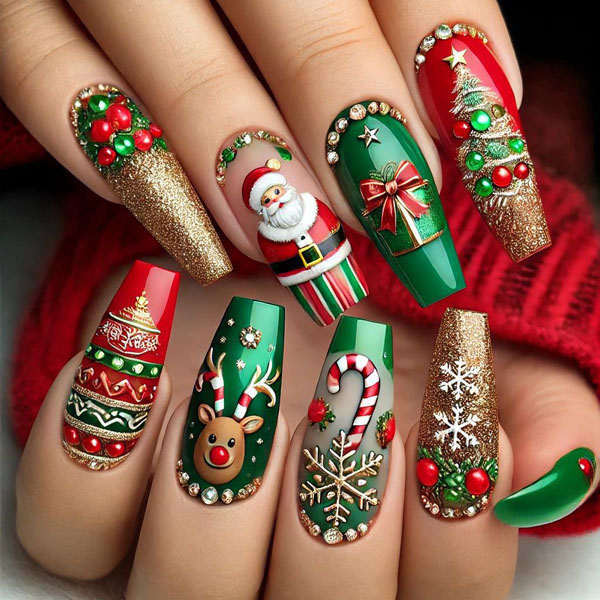 Top 10 Magical Christmas Nail Designs to Brighten Your Holiday Look